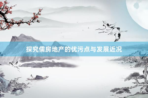 探究儒房地产的优污点与发展近况
